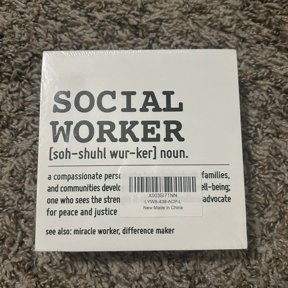 Social Worker Definition Plaque